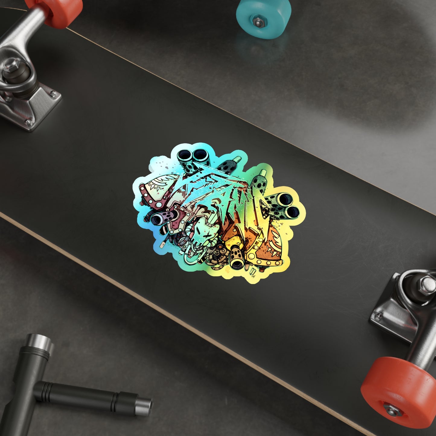 Heavy Metal Titan Holo Sticker