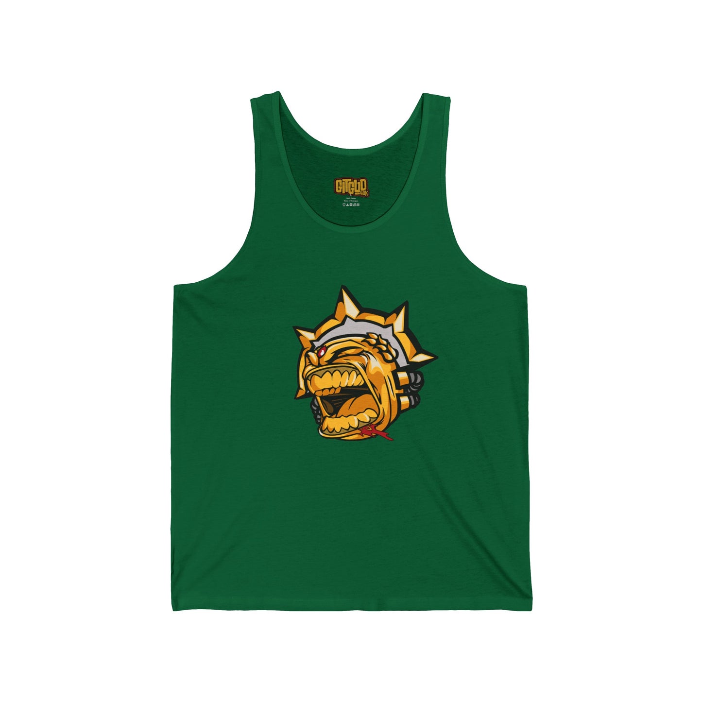 Angry Gold Dude LFG Tank Top - Bold Golden Warrior Sleeveless Tee