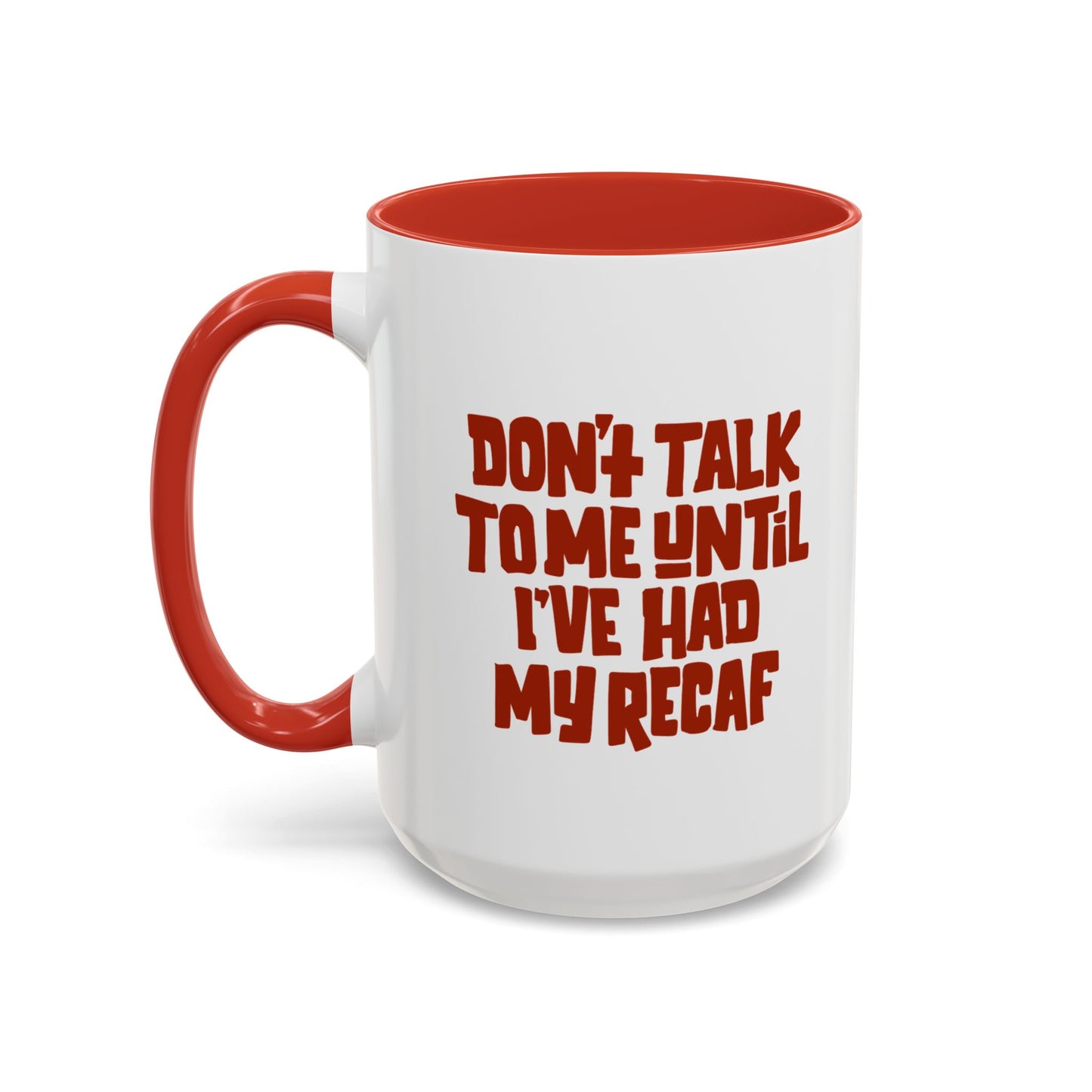 Red Recaf Coffee Mug - Stylish 11 & 15oz Coffee Cup