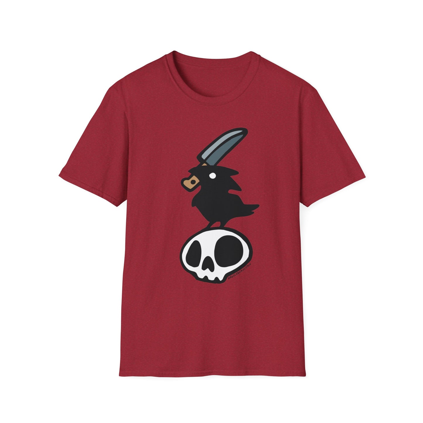 Stabby Crow on a Skull Shirt