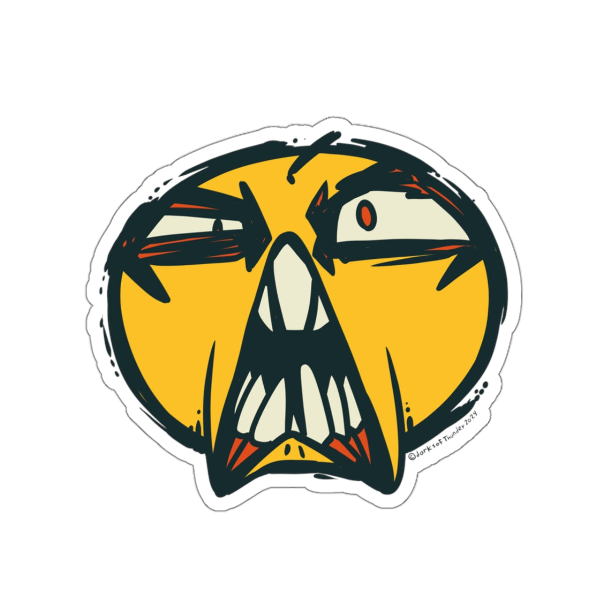 Huh Happy Face Sticker
