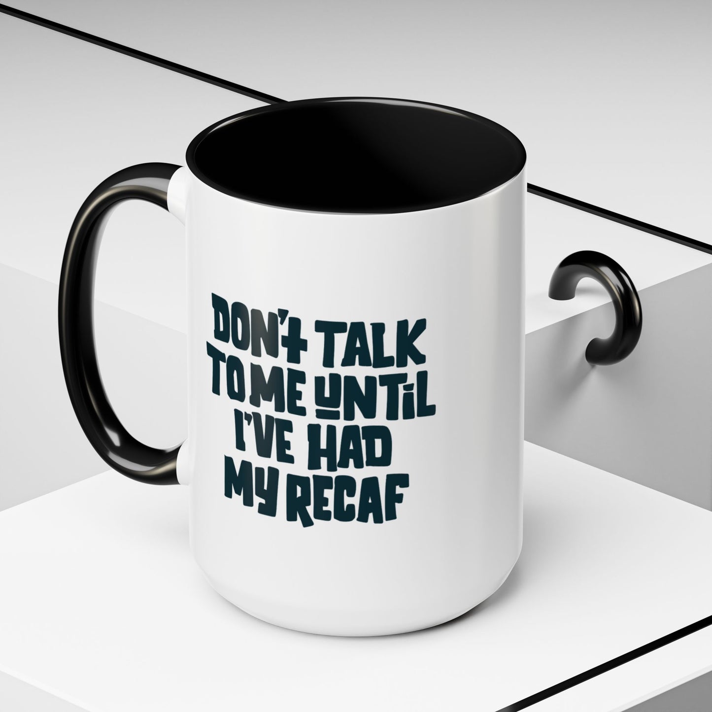 Dark Recaf Coffee Mug - Stylish 11 & 15oz Coffee Cup