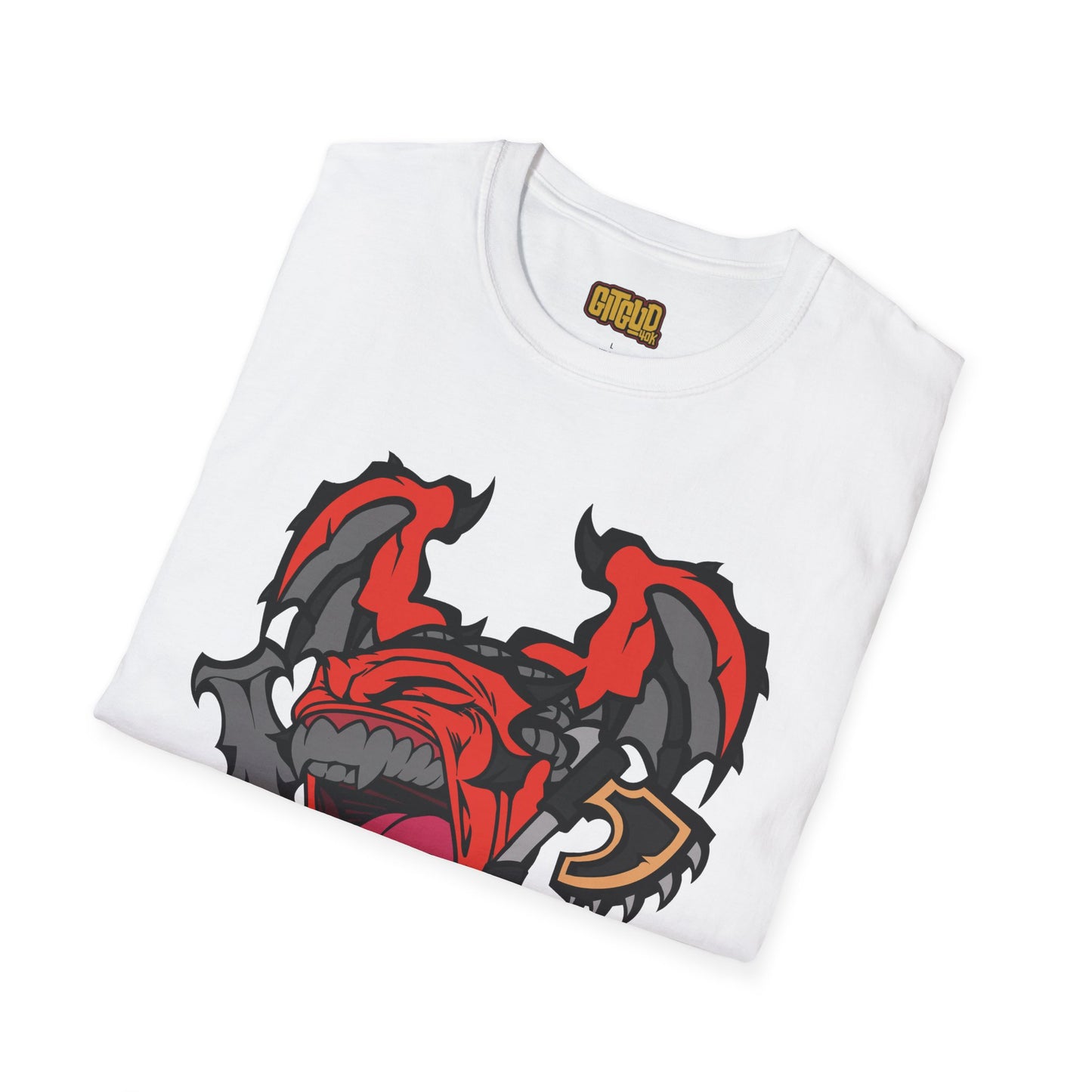 Angry Demon Guy With Wings Shirt - Intense Screaming Demon Face Tee