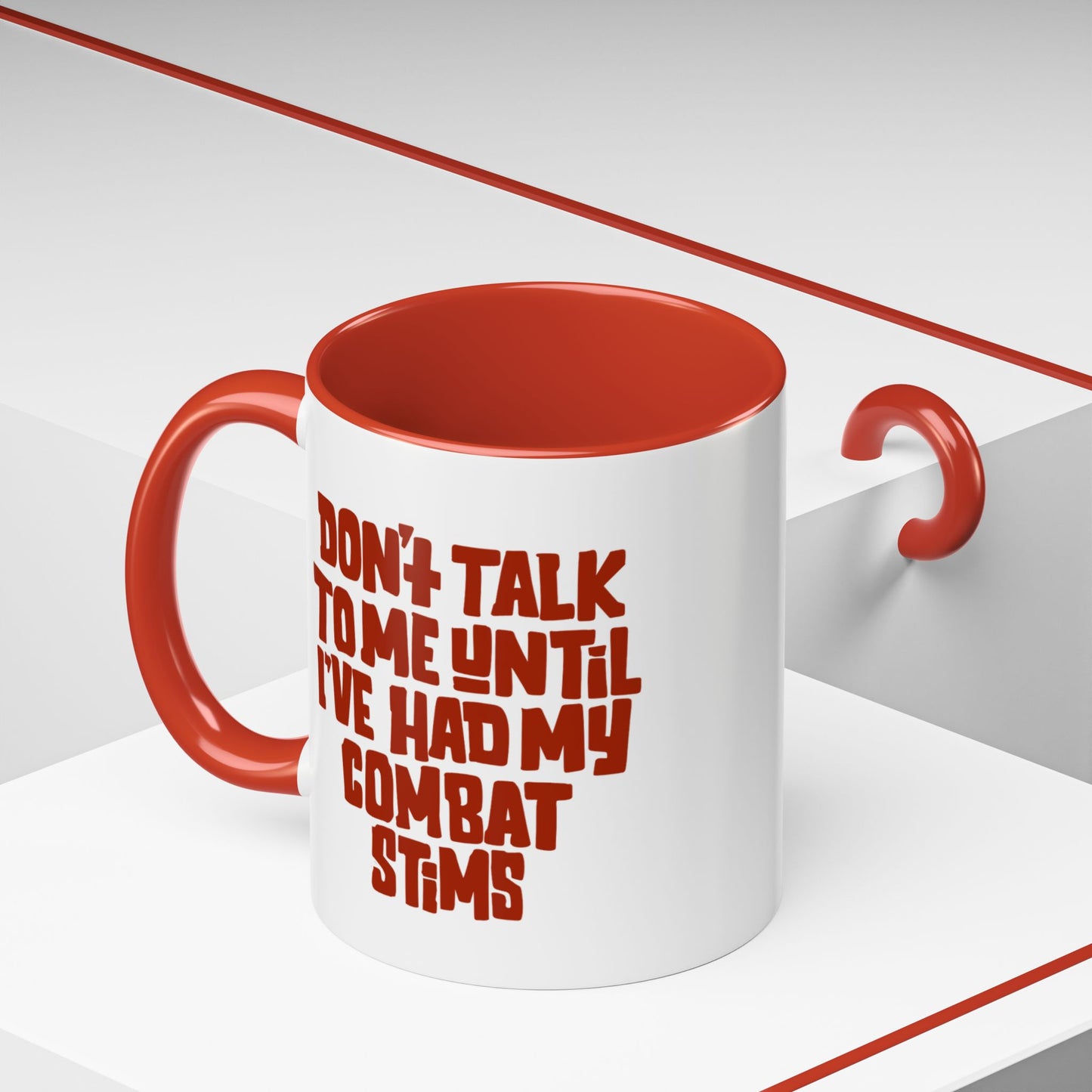 Red Combat Stims Coffee Mug - Stylish 11 & 15oz Coffee Cup