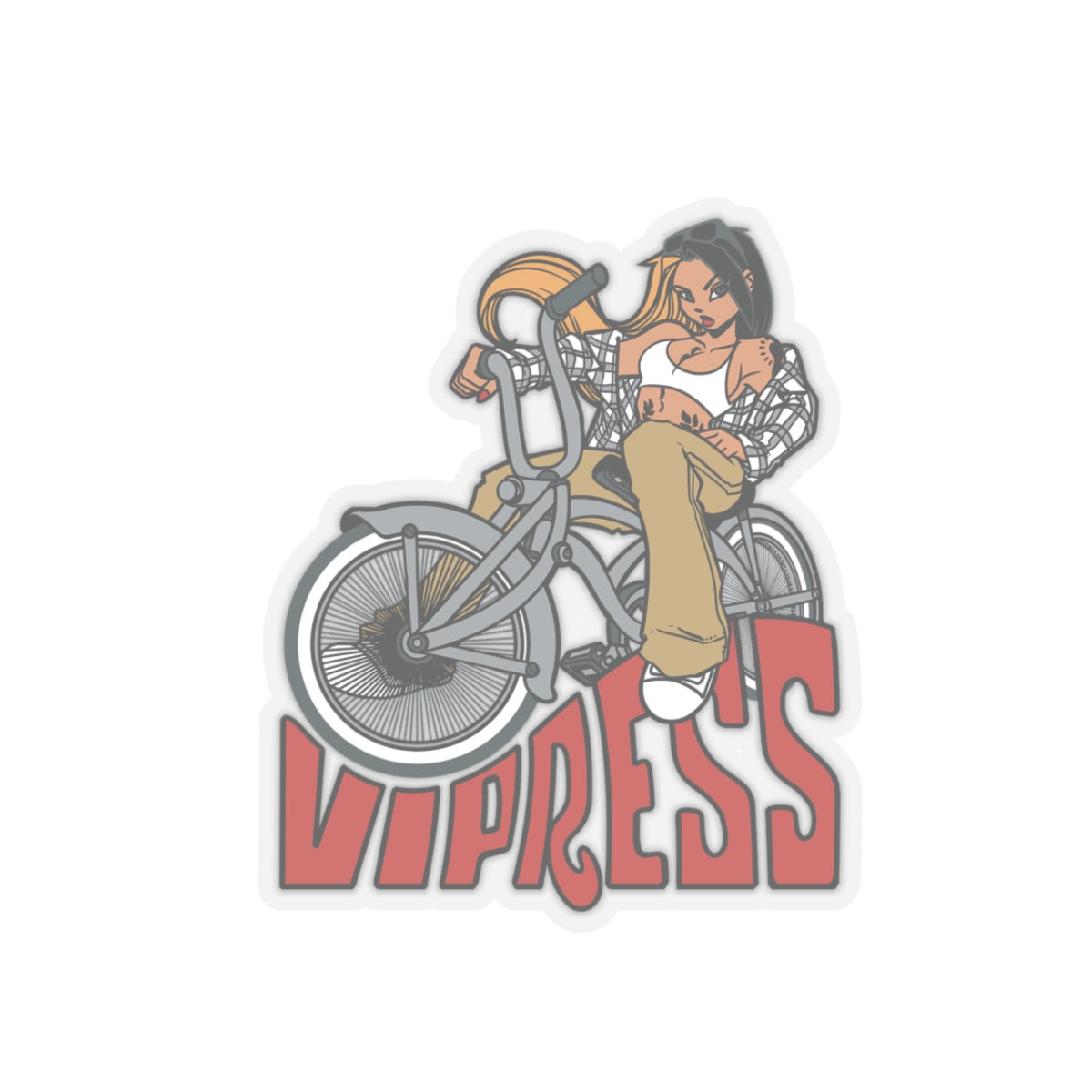 Vipress On A Bikeress Sticker