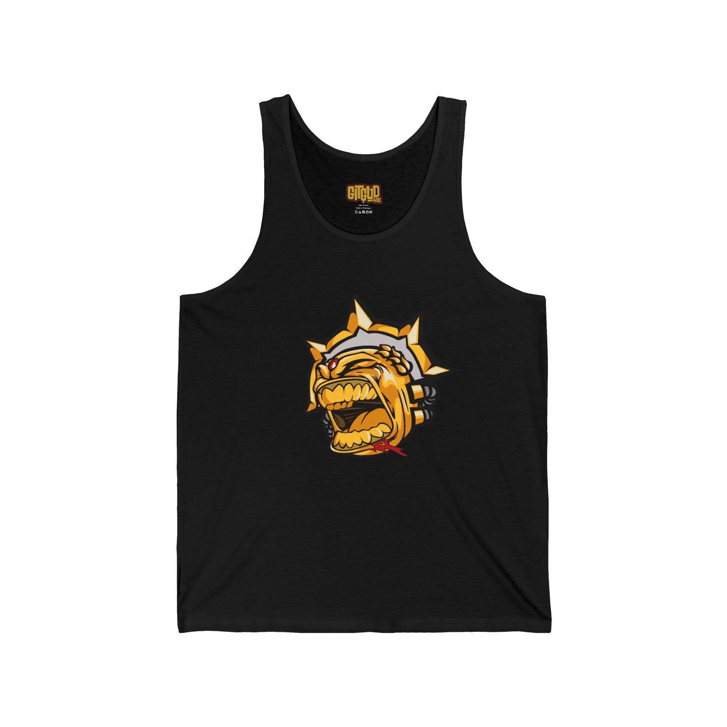 Angry Gold Dude LFG Tank Top - Bold Golden Warrior Sleeveless Tee