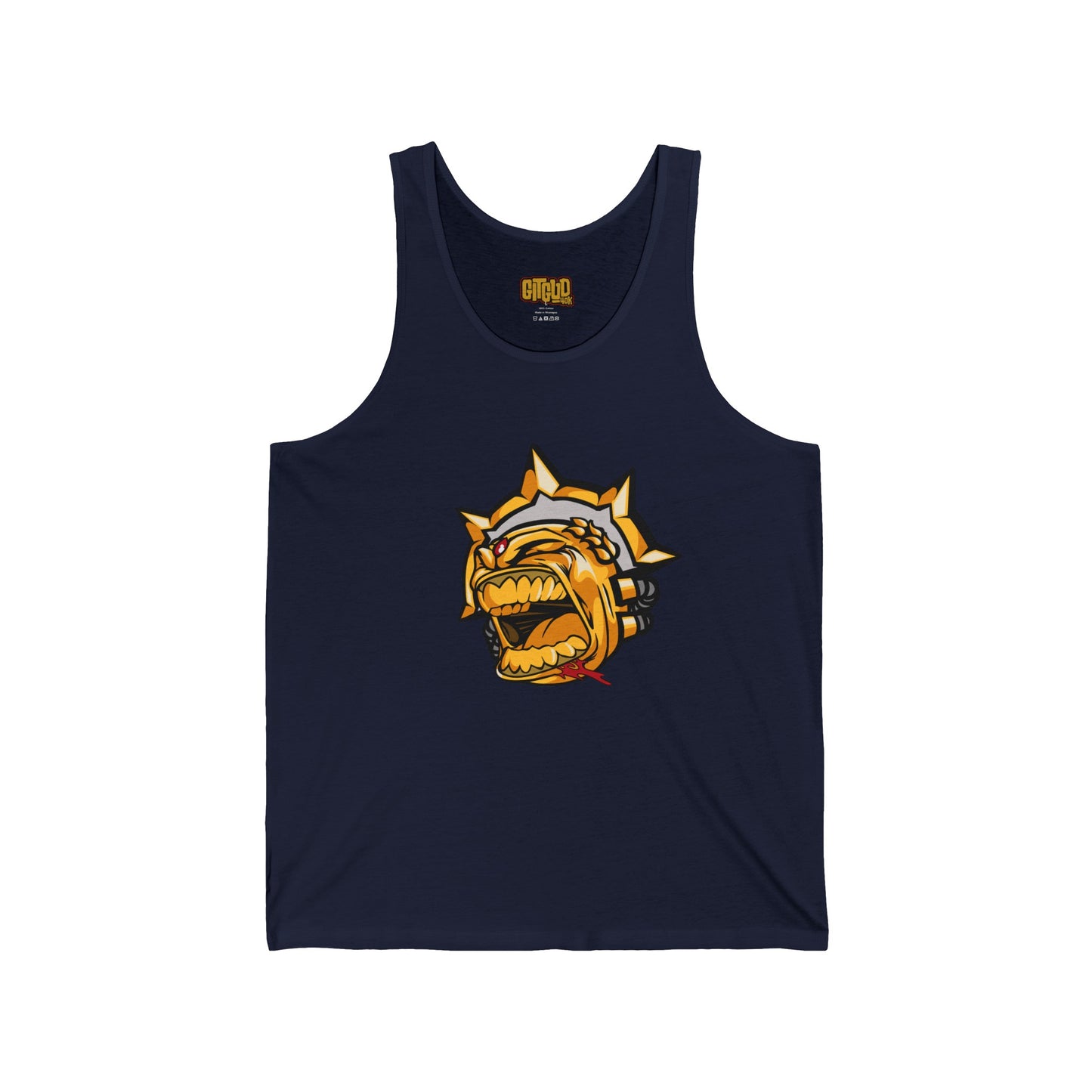 Angry Gold Dude LFG Tank Top - Bold Golden Warrior Sleeveless Tee