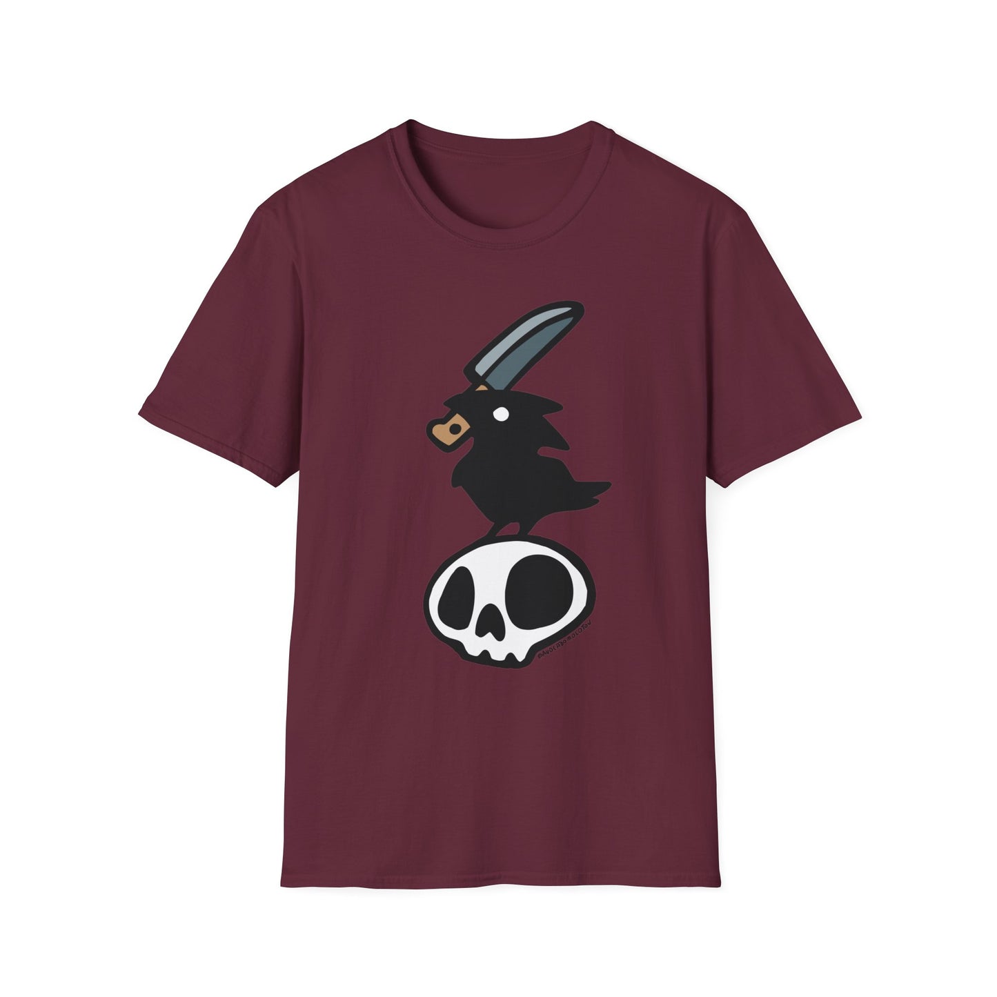 Stabby Crow on a Skull Shirt