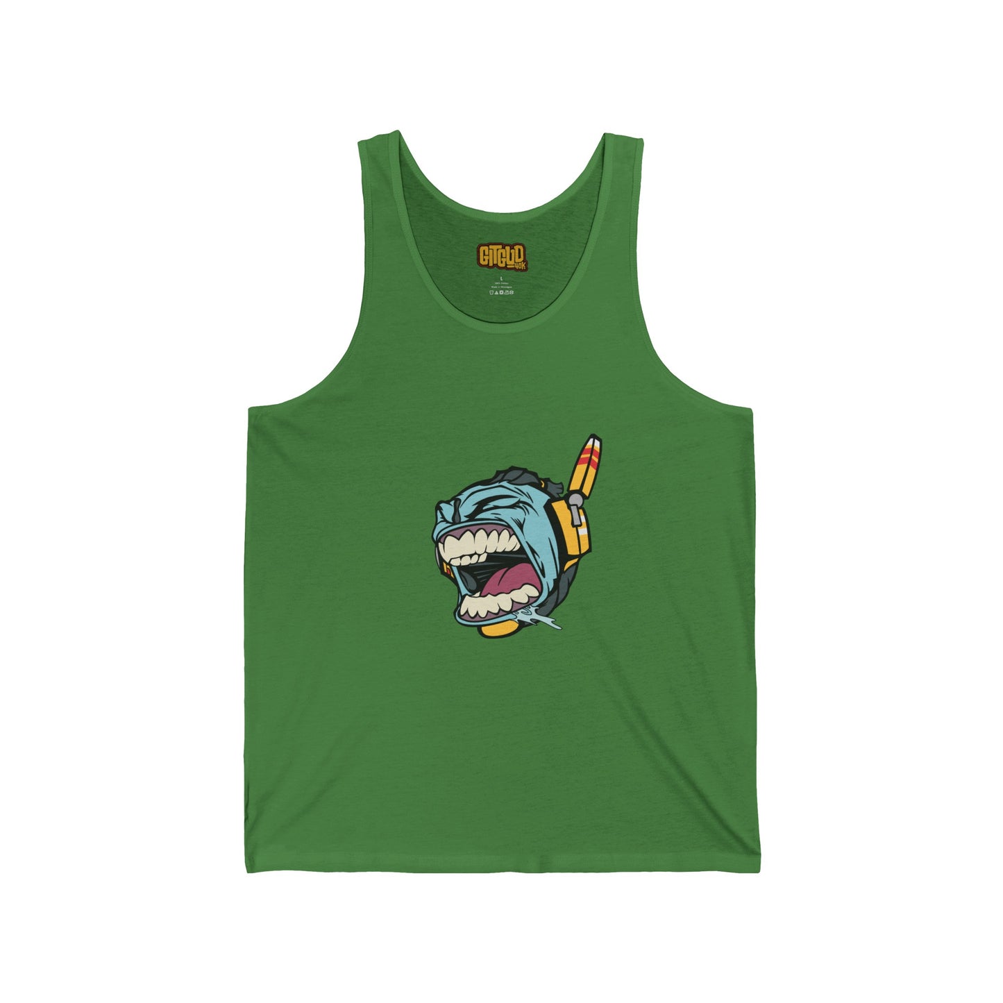 Blue Space Dude LFG Tank Top - Cool Blue Warrior Sleeveless Tee