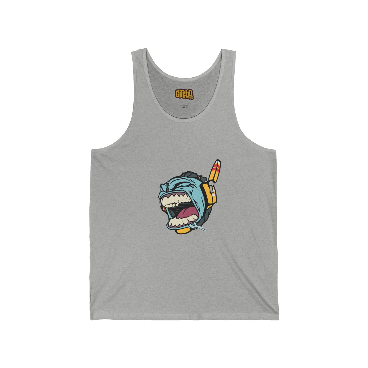Blue Space Dude LFG Tank Top - Cool Blue Warrior Sleeveless Tee