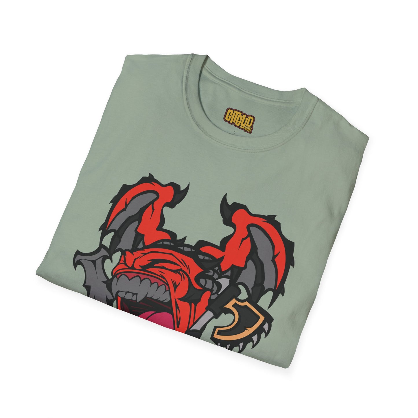 Angry Demon Guy With Wings Shirt - Intense Screaming Demon Face Tee