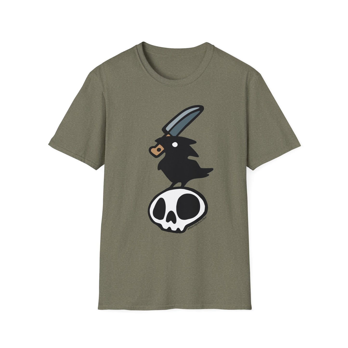Stabby Crow on a Skull Shirt