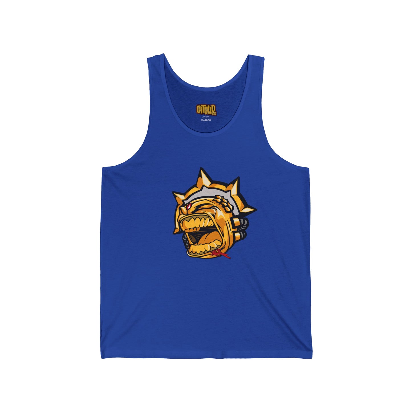 Angry Gold Dude LFG Tank Top - Bold Golden Warrior Sleeveless Tee