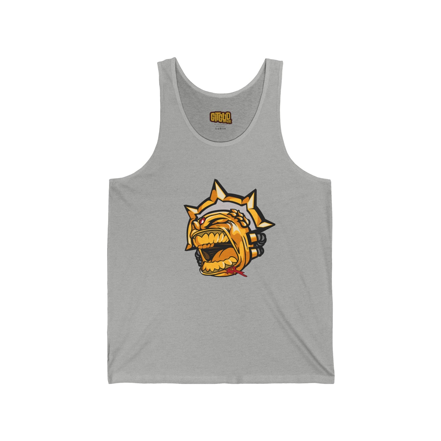 Angry Gold Dude LFG Tank Top - Bold Golden Warrior Sleeveless Tee