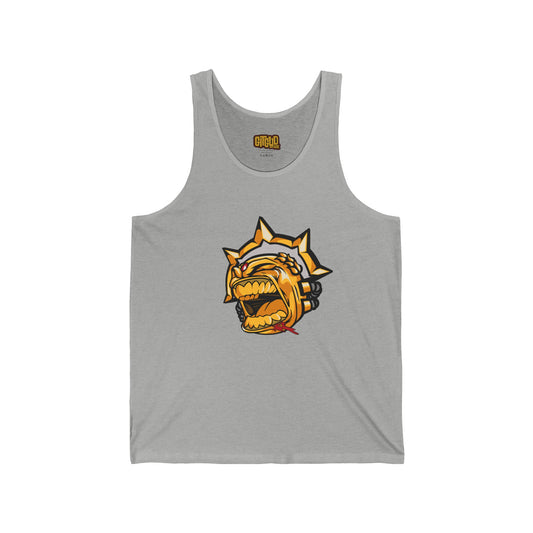 Angry Gold Dude LFG Tank Top - Bold Golden Warrior Sleeveless Tee