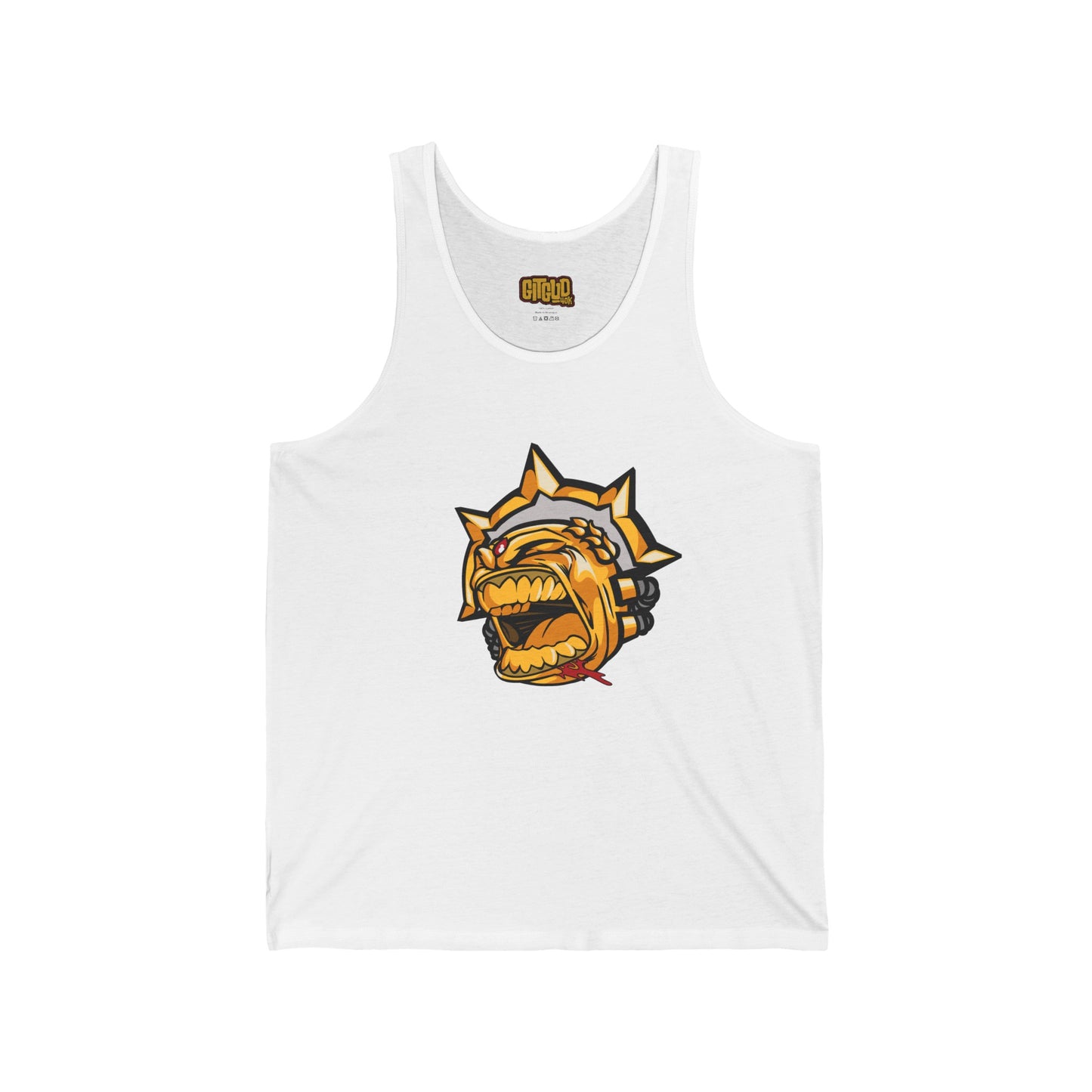 Angry Gold Dude LFG Tank Top - Bold Golden Warrior Sleeveless Tee