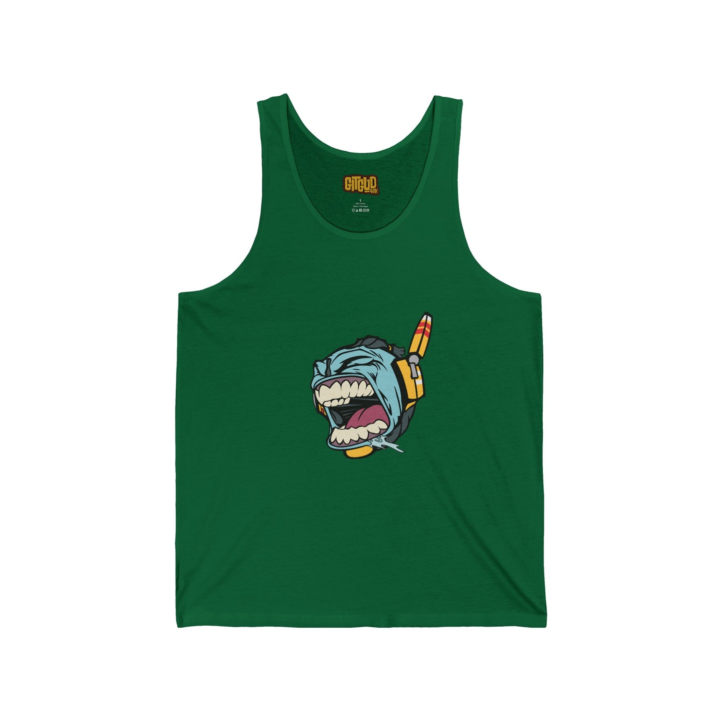 Blue Space Dude LFG Tank Top - Cool Blue Warrior Sleeveless Tee