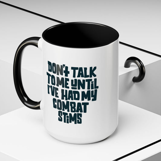 Dark Combat Stims Coffee Mug - Stylish 11 & 15oz Coffee Cup