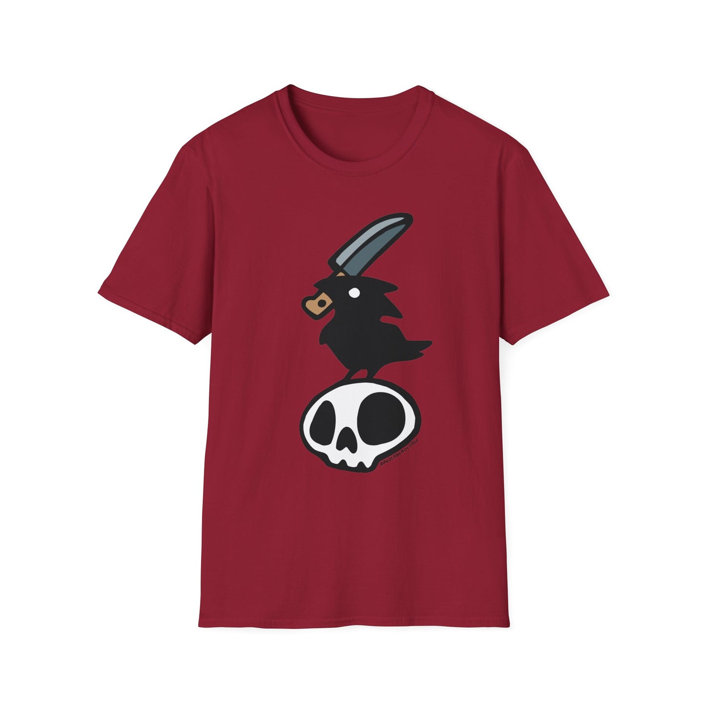 Stabby Crow on a Skull Shirt