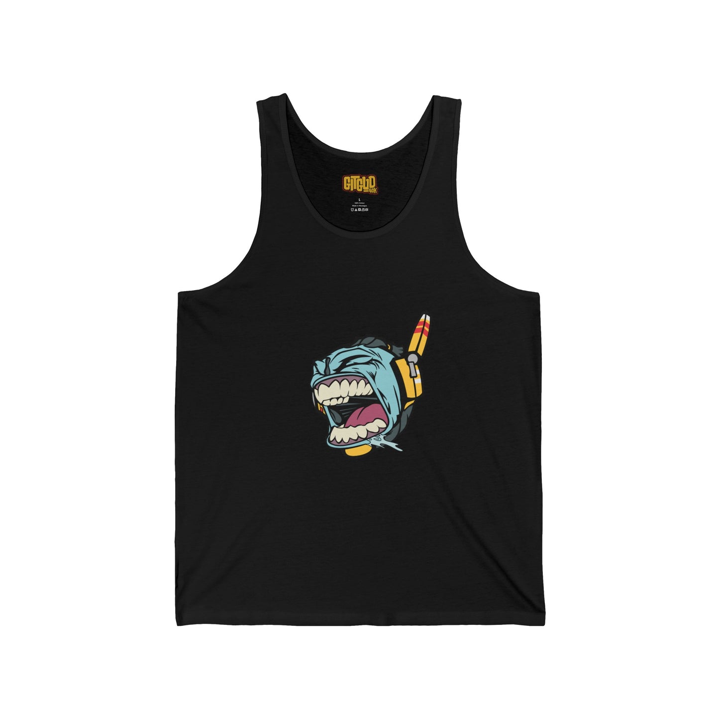 Blue Space Dude LFG Tank Top - Cool Blue Warrior Sleeveless Tee
