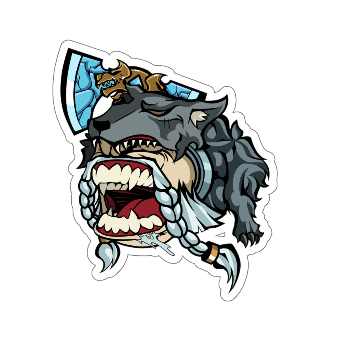 Space Viking Dude LFG Sticker