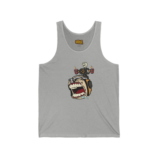 Angry Templar Dude LFG Tank Top for Tabletop RPG and Wargaming