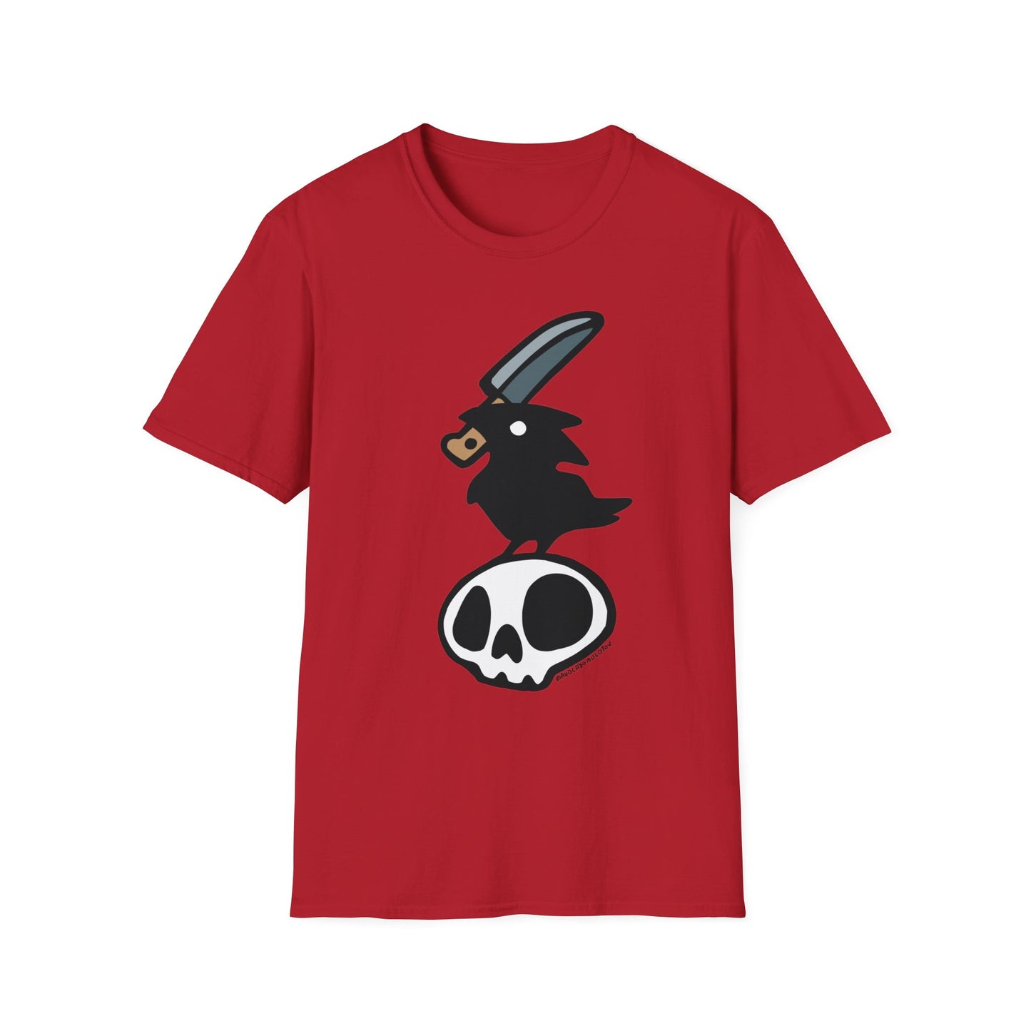 Stabby Crow on a Skull Shirt
