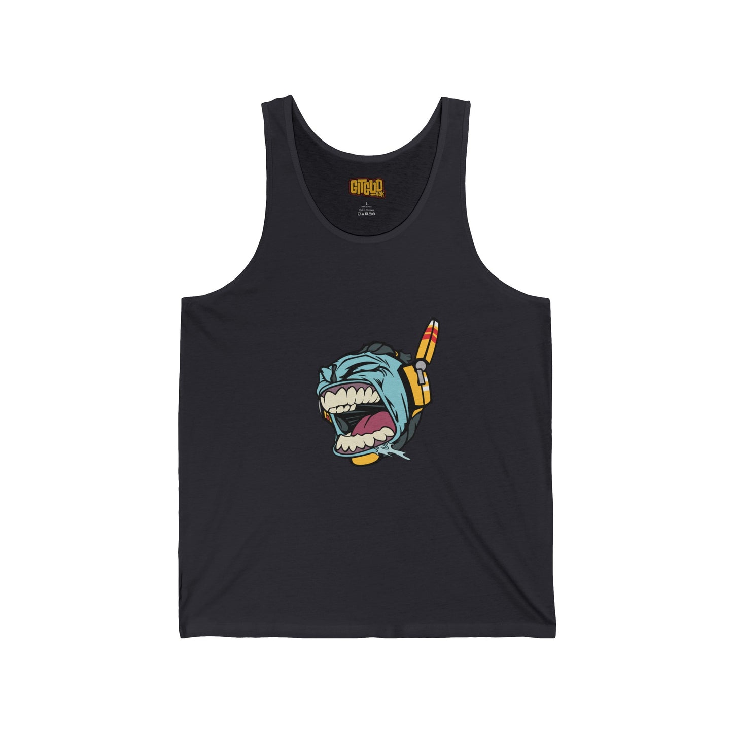 Blue Space Dude LFG Tank Top - Cool Blue Warrior Sleeveless Tee