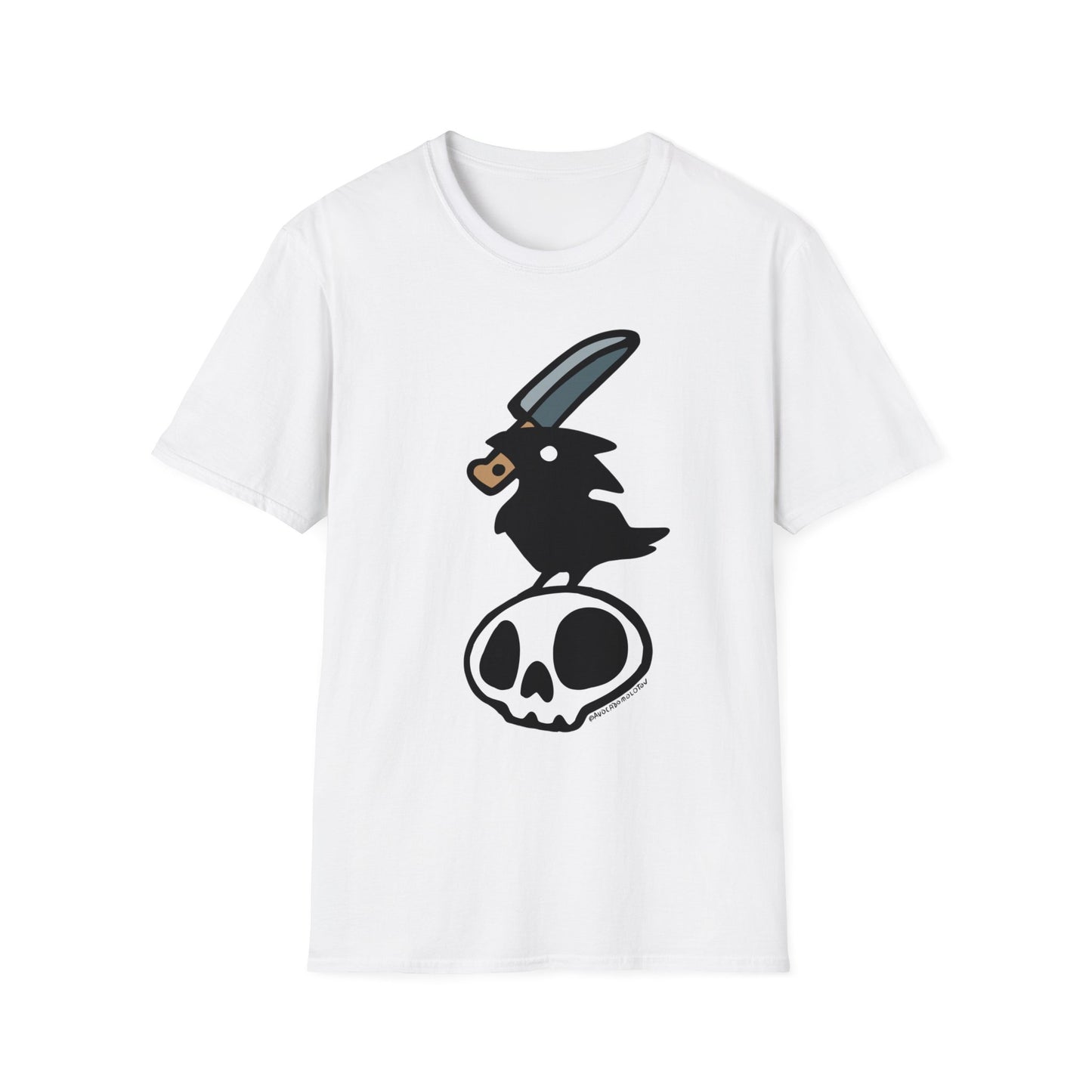 Stabby Crow on a Skull Shirt
