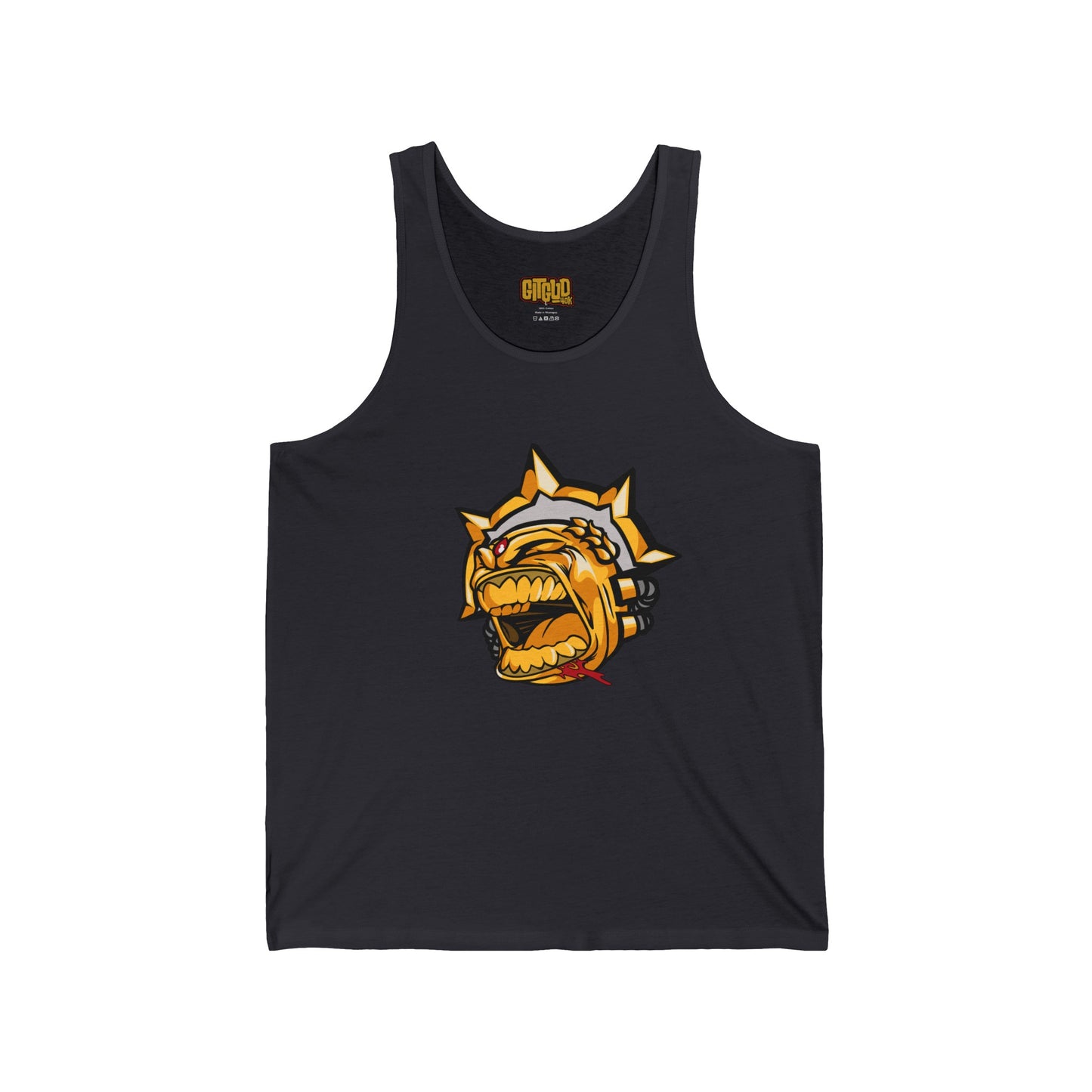 Angry Gold Dude LFG Tank Top - Bold Golden Warrior Sleeveless Tee