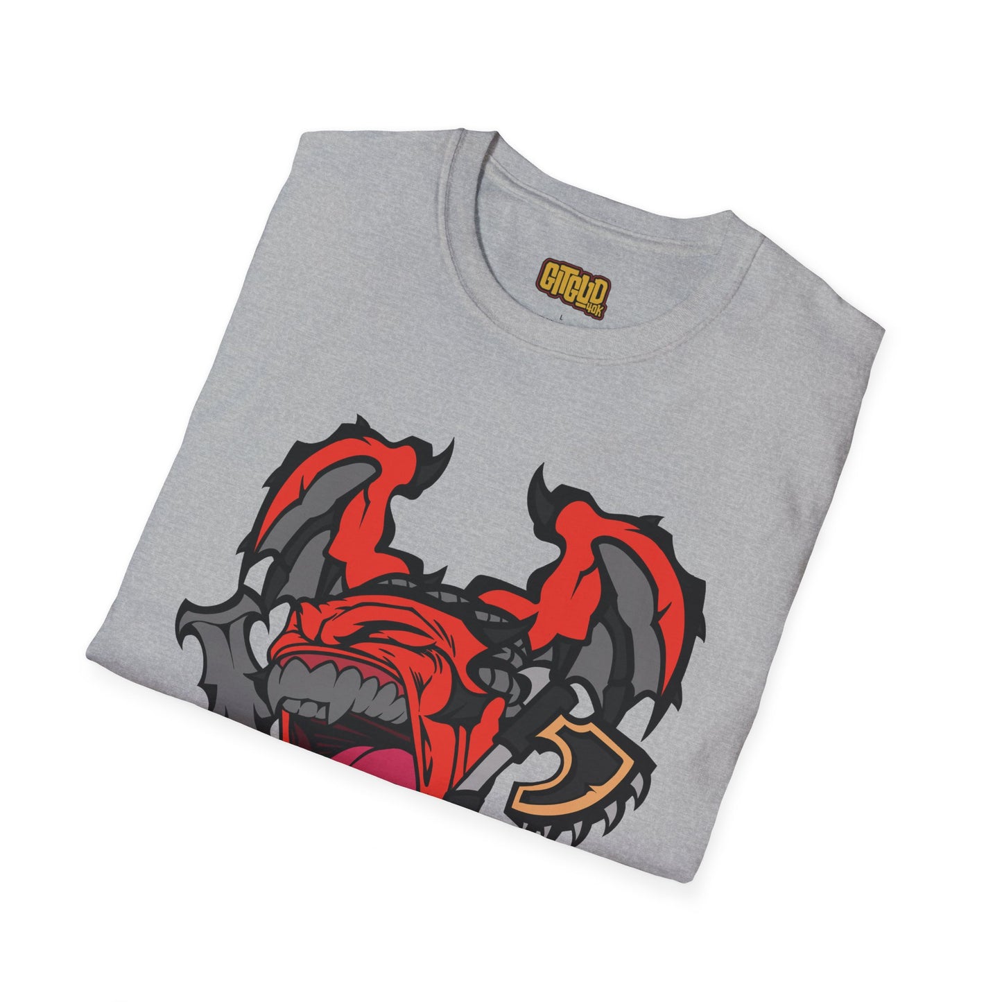 Angry Demon Guy With Wings Shirt - Intense Screaming Demon Face Tee