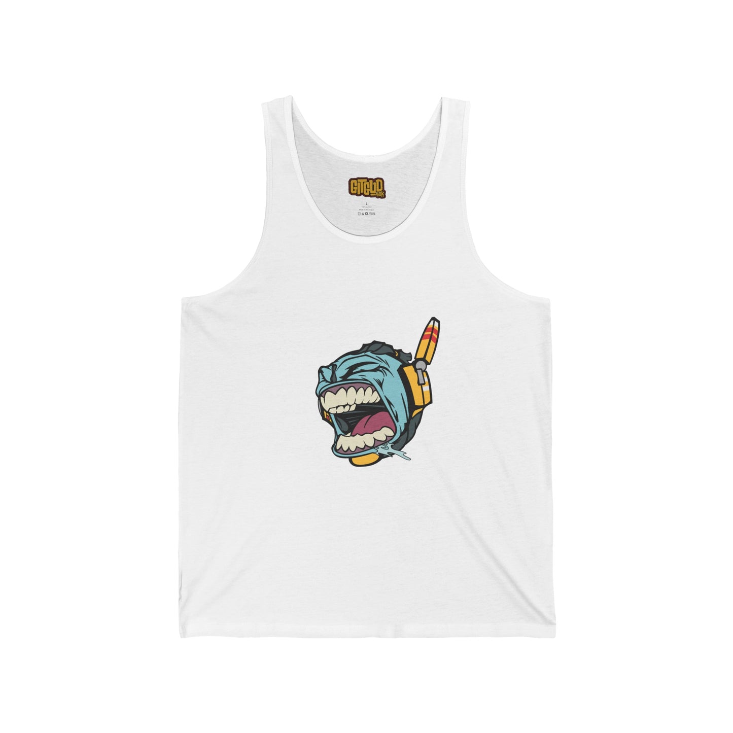 Blue Space Dude LFG Tank Top - Cool Blue Warrior Sleeveless Tee