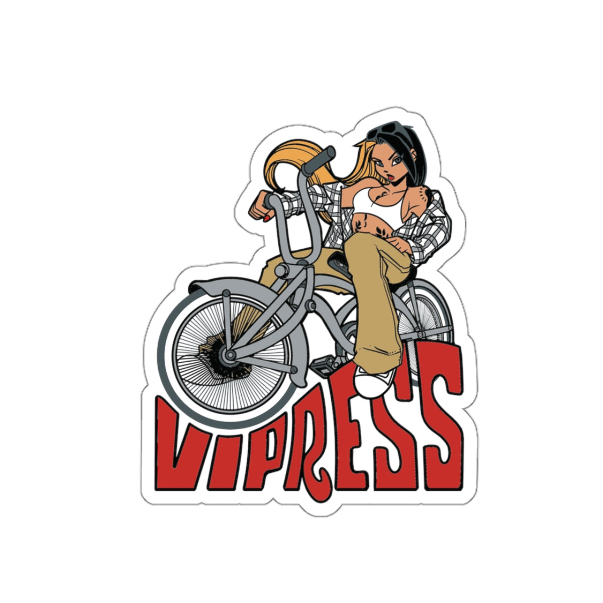 Vipress On A Bikeress Sticker