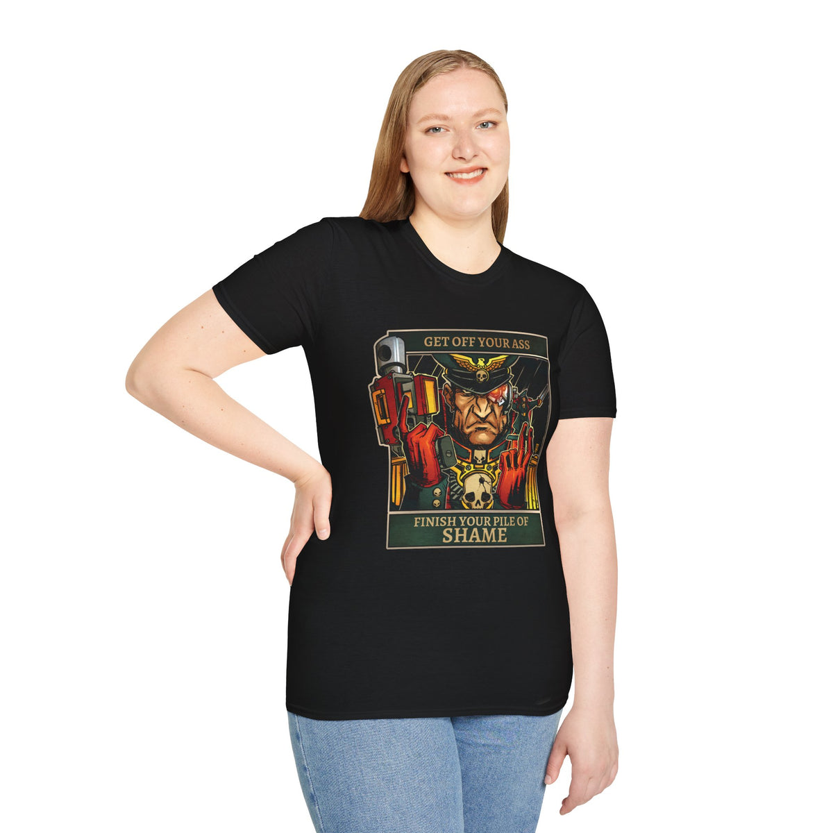 GET OFF YOUR ASS – PILE OF SHAME TEE