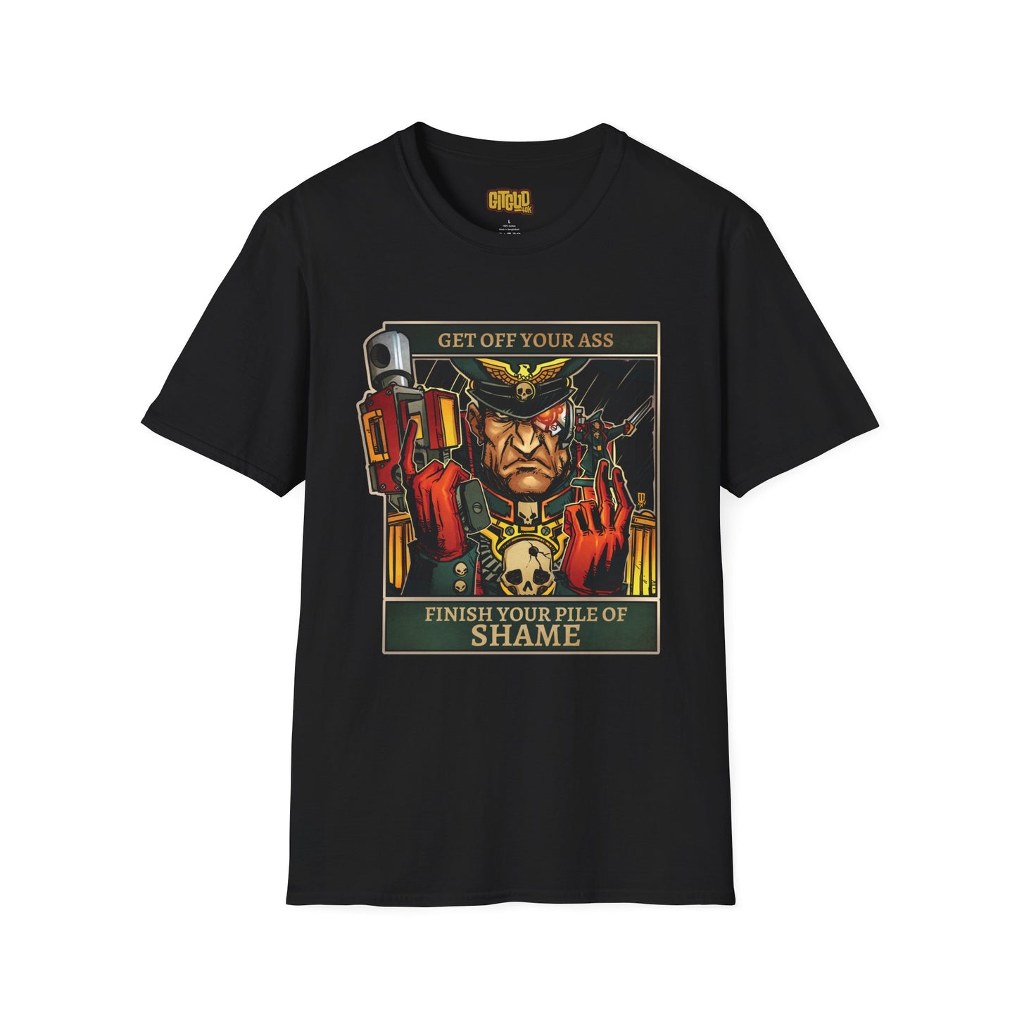 GET OFF YOUR ASS – PILE OF SHAME TEE