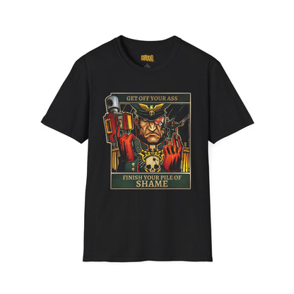 GET OFF YOUR ASS – PILE OF SHAME TEE