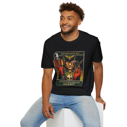 GET OFF YOUR ASS – PILE OF SHAME TEE