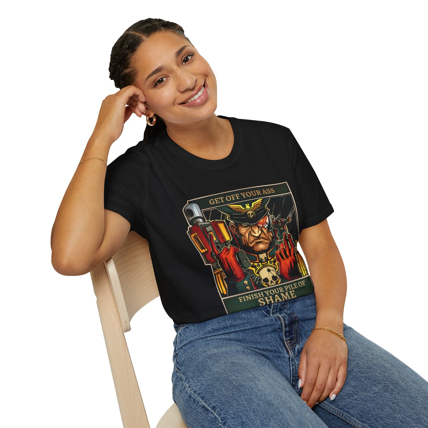 GET OFF YOUR ASS – PILE OF SHAME TEE