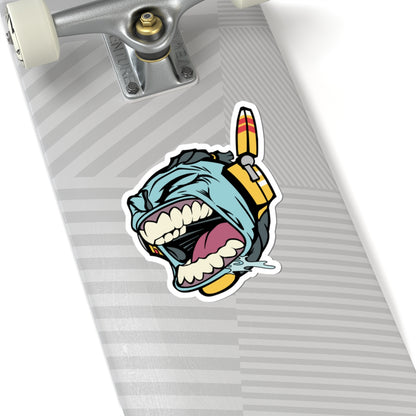 Blue Mech Head - Sticker