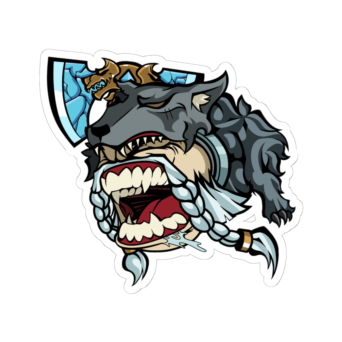 Space Viking Head - Sticker