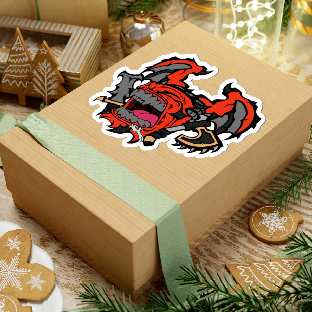 Demon Wings Head - Sticker