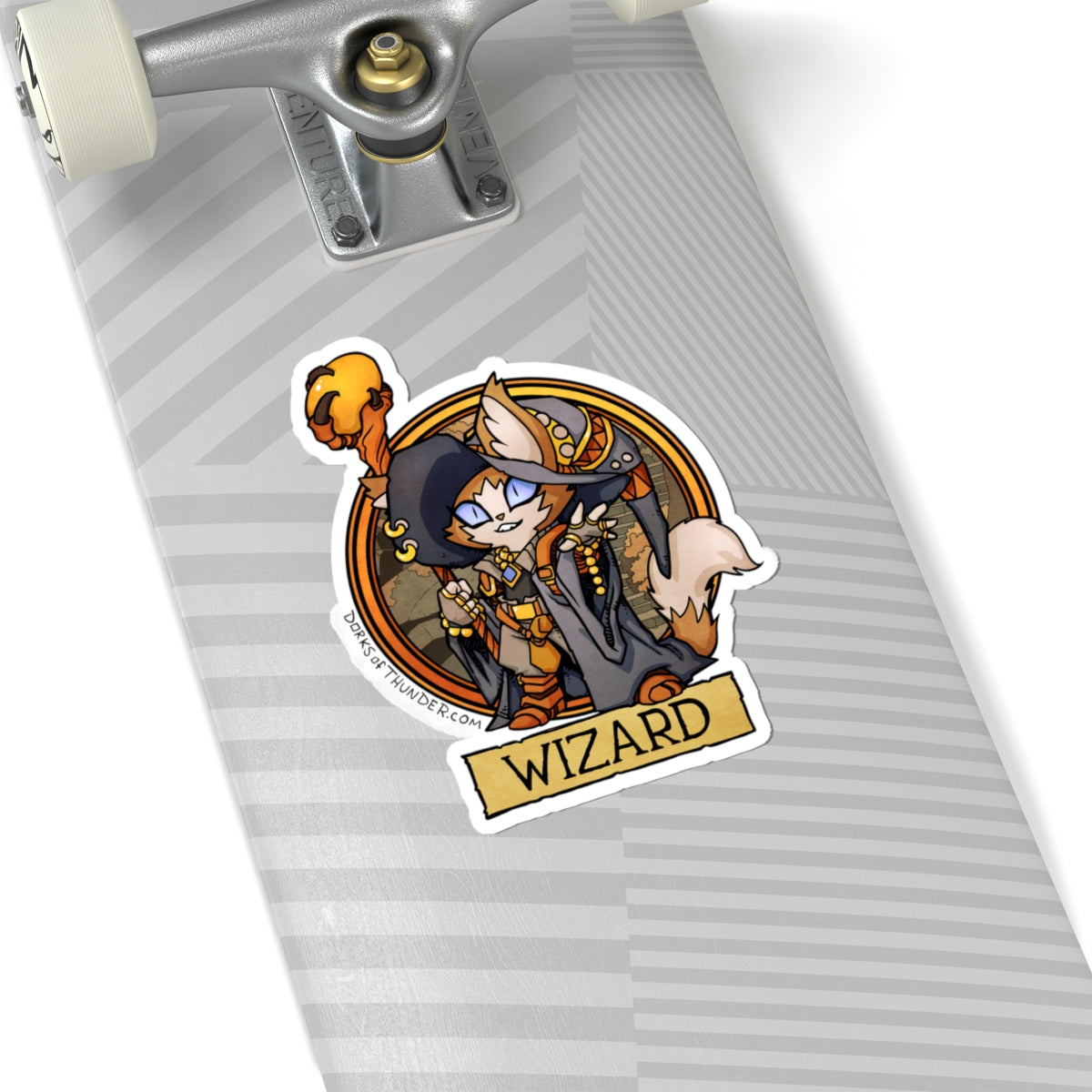 Wizard Cat Sticker – Fantasy RPG Mage Feline Vinyl Decal